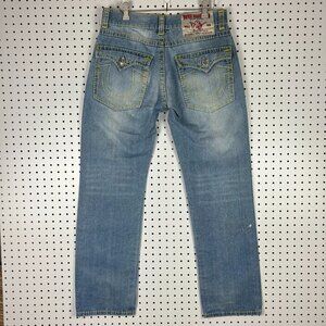 True Religion Billy Super T Baggy Jeans 32x32 Contrast Stitch Grunge Streetwear